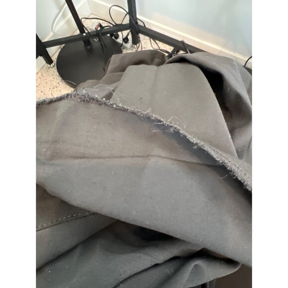 Apanage Trouser Pants Straight Leg Black Fleece Wool Blend Flat Front Size 16 - Picture 9 of 9